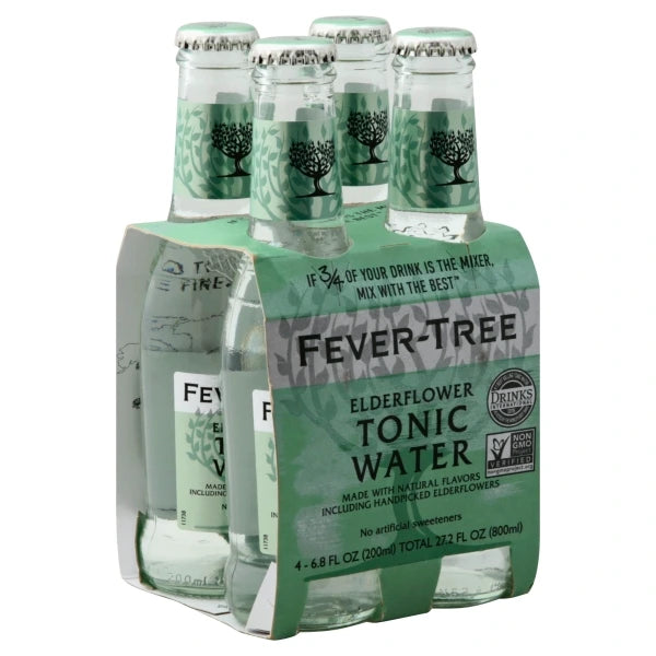 FEVER TREE ELDERFLOWER TONIC WATER 200ML 4PK BT