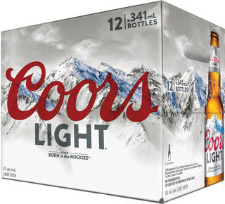 COORS LIGHT 341ML 12PK BT