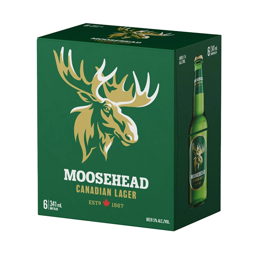 MOOSEHEAD LAGER 341ML 6PK BT