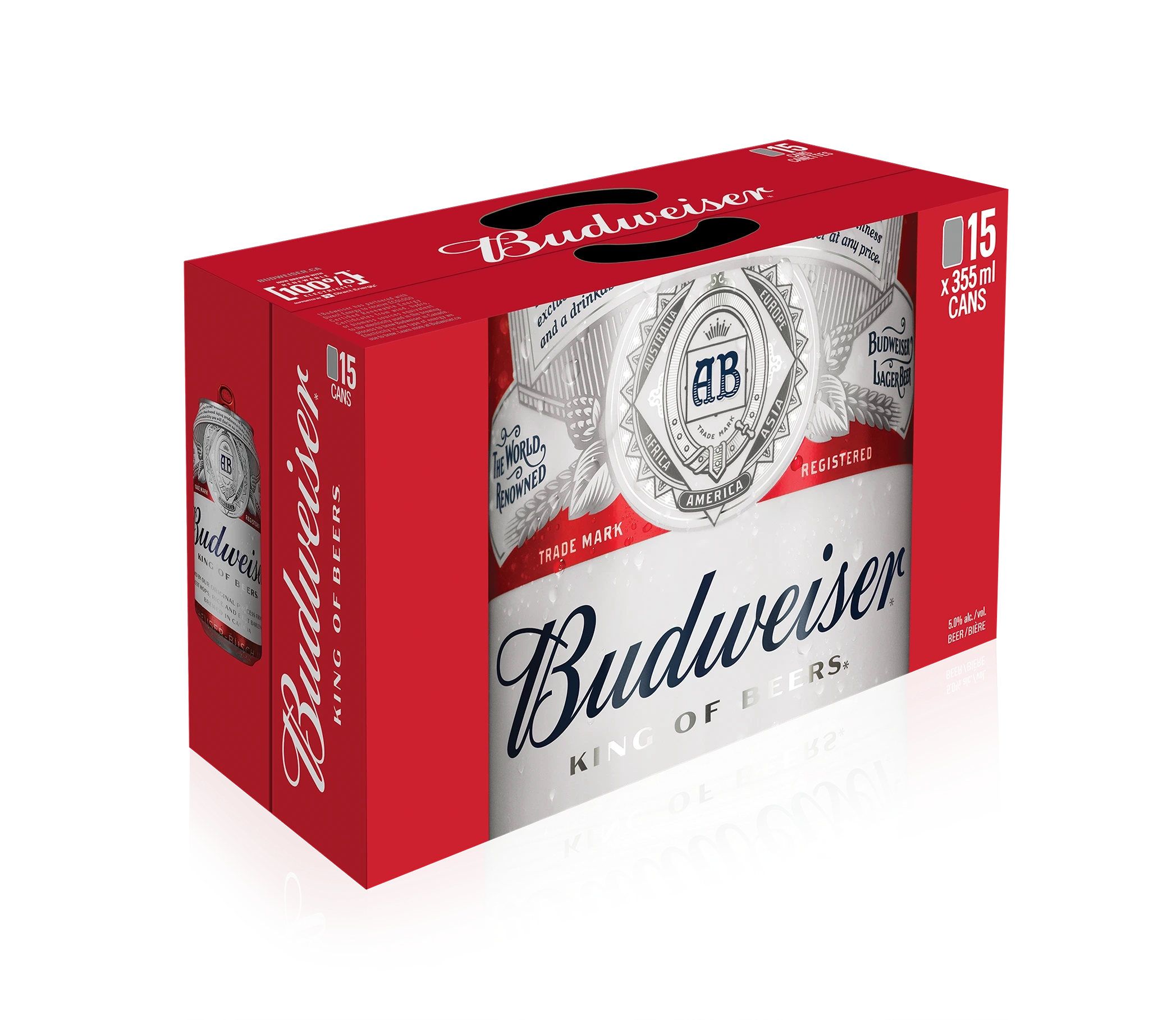 BUDWEISER 355ML 15PK CAN
