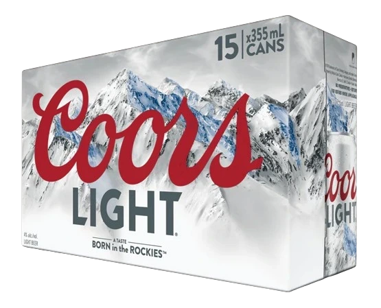 COORS LIGHT 355ML 15PK CAN