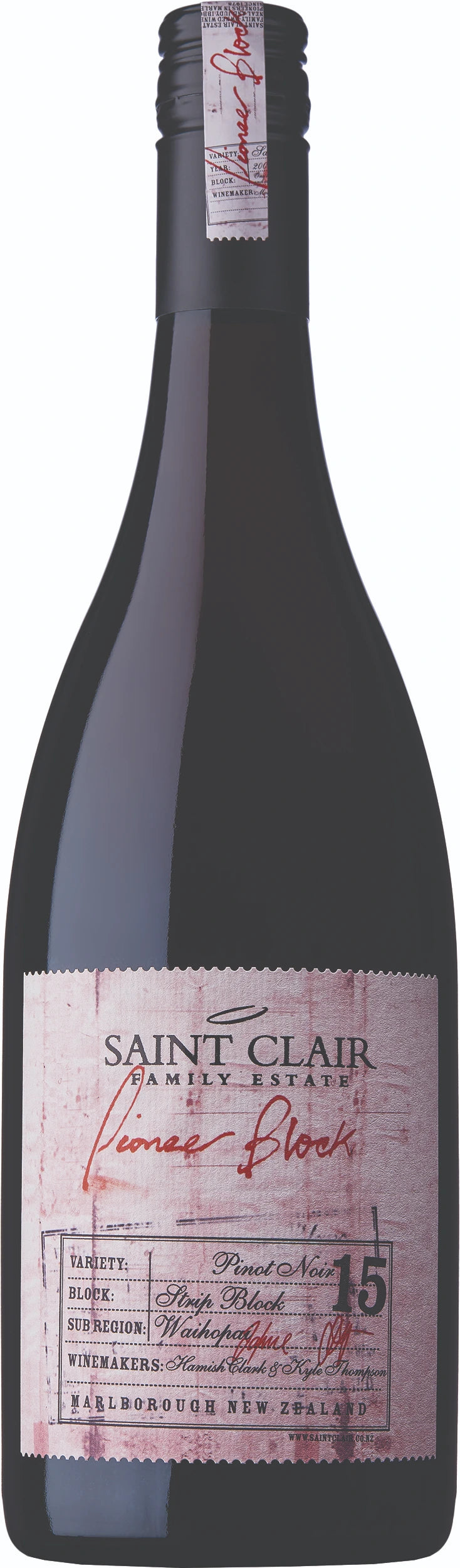SAINT CLAIR PIONEER BLOCK 15 PINOT NOIR 750ML @ MacTaggart [1004360]