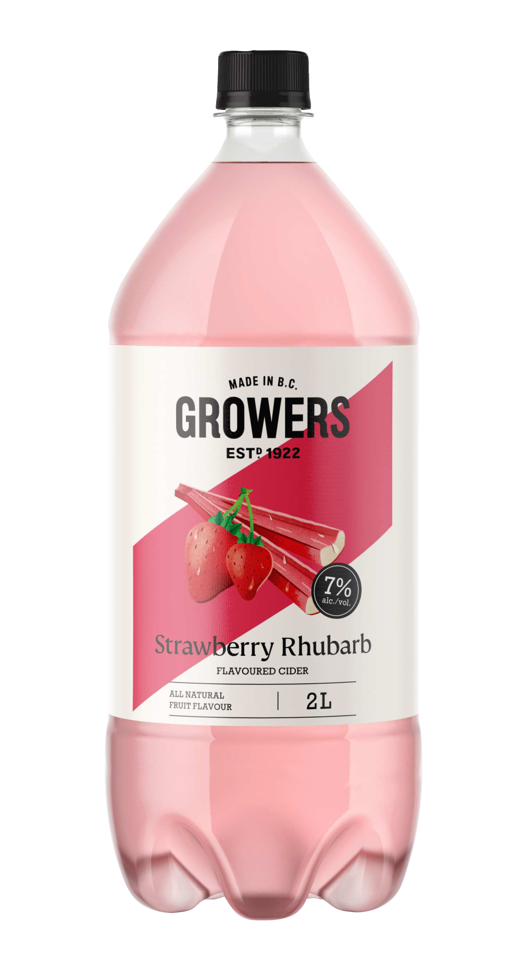 GROWERS STRAWBERRY RHUBARB 2L BT
