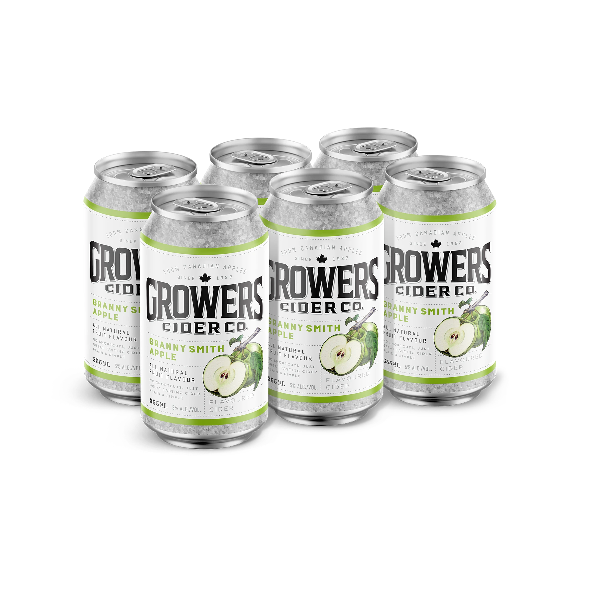 GROWERS GRANNY SMITH APPLE 355ML 6PK CAN
