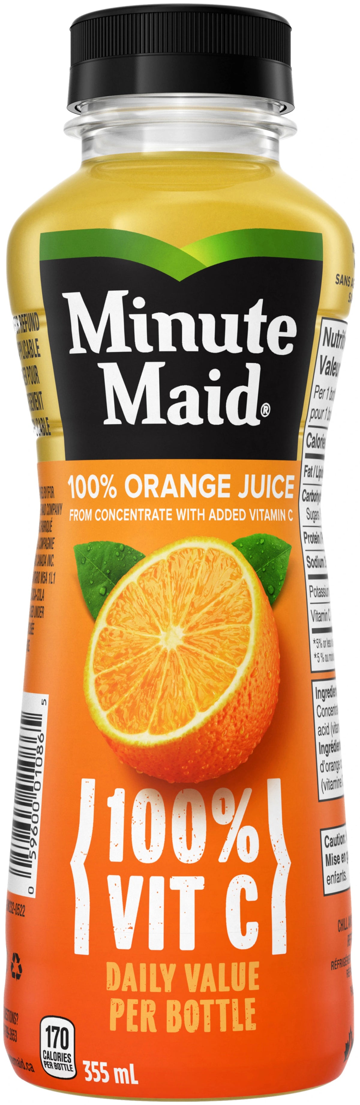 MINUTE MAID ORANGE JUICE 355ML BT