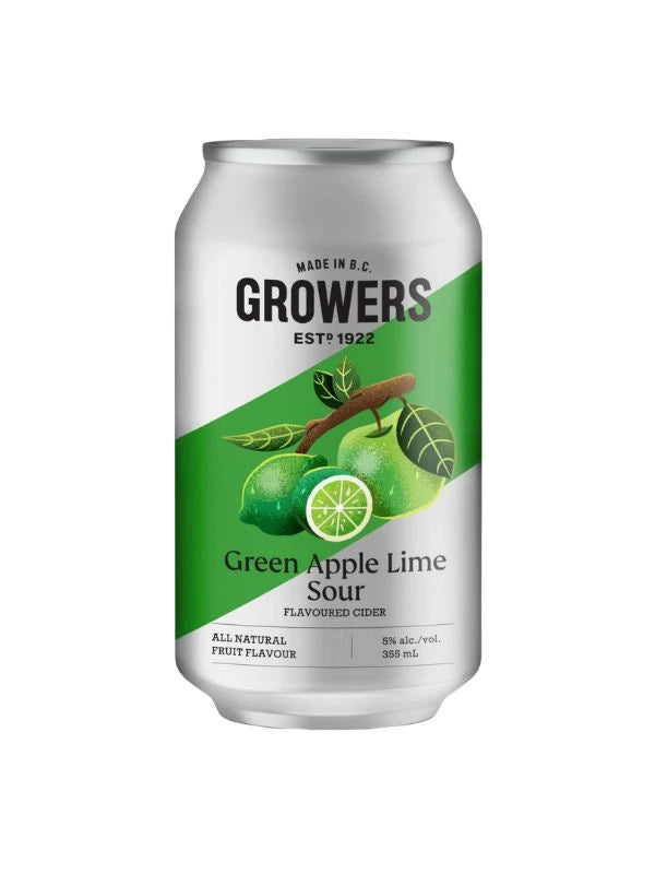 GROWERS APPLE LIME CIDER 355ML 6PK CAN