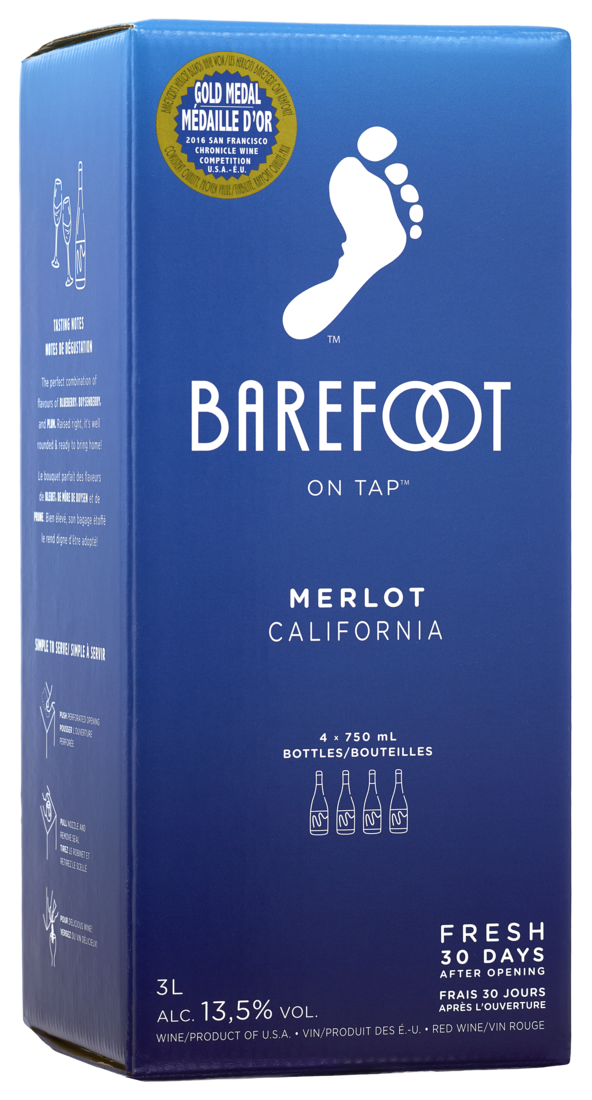 BAREFOOT MERLOT 3L BOX