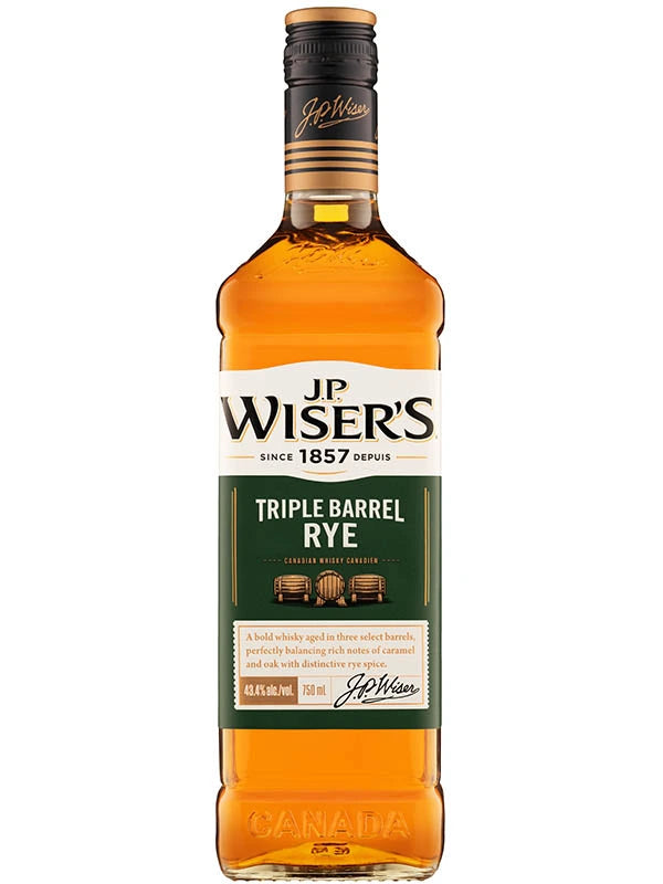 WISERS TRIPLE BARREL RYE CANADIAN 750ML