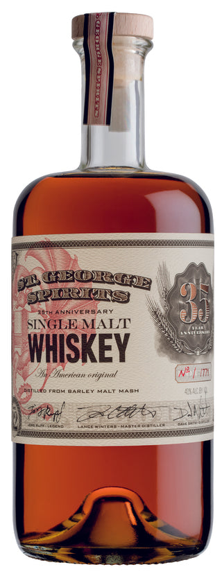 ST GEORGE 35TH ANNIVERSARY SINGLE MALT WHISKEY 750ML