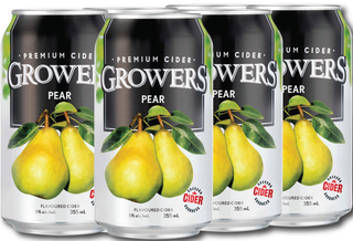 GROWERS BARTLETT PEAR CIDER 355ML 6PK CAN
