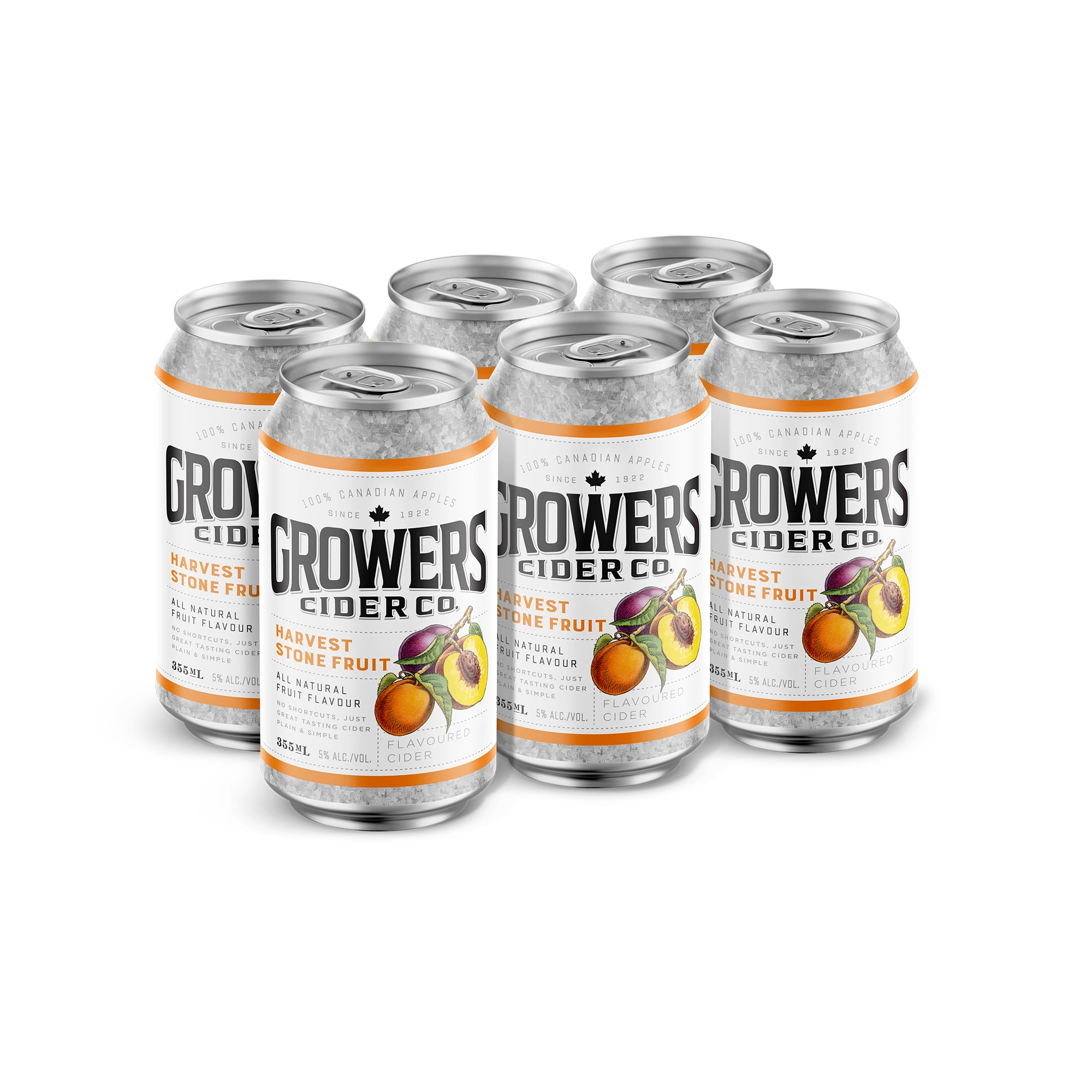 GROWERS STONE FRUIT CIDER 355ML 6PK CAN