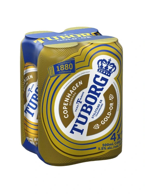 TUBORG GOLD 500ML 4PK CAN
