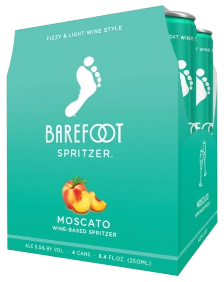 BAREFOOT SPRITZER MOSCATO 250ML 4PK CAN