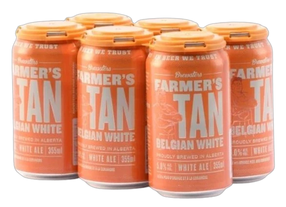 BREWSTERS FARMERS TAN BELGIAN WHITE ALE 355ML 6PK CAN