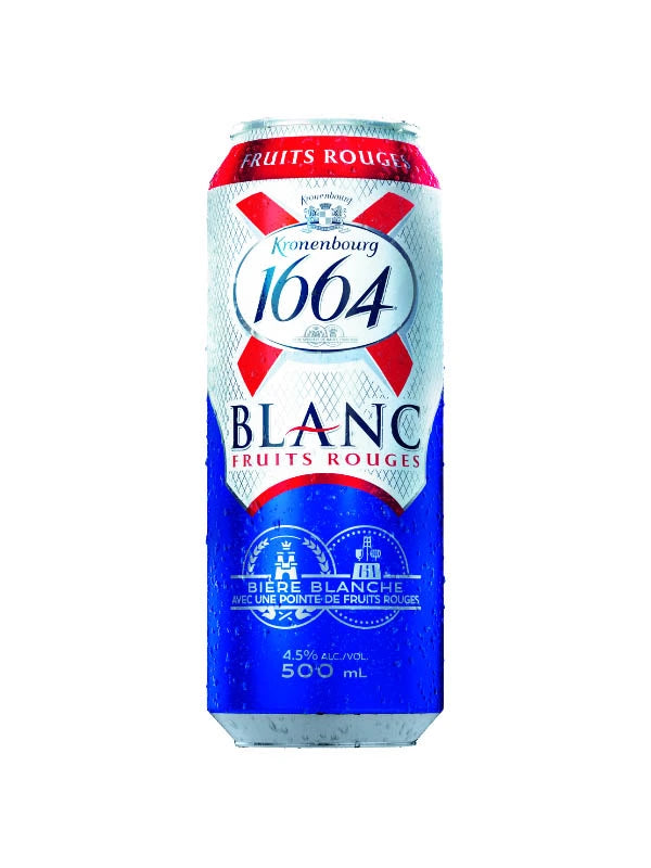 KRONENBOURG 1664 BLANC FRUIT ROUGE 500ML CAN