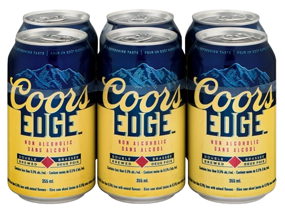 COORS EDGE NON-ALCOHOLIC BEER 355ML 6PK CAN