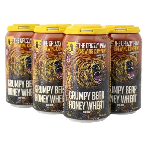 GRIZZLY PAW GRUMPY BEAR HONEY WHEAT ALE 355ML 6PK CAN