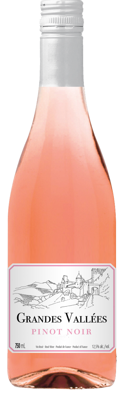 GRANDES VALLEES PINOT ROSE 750ML