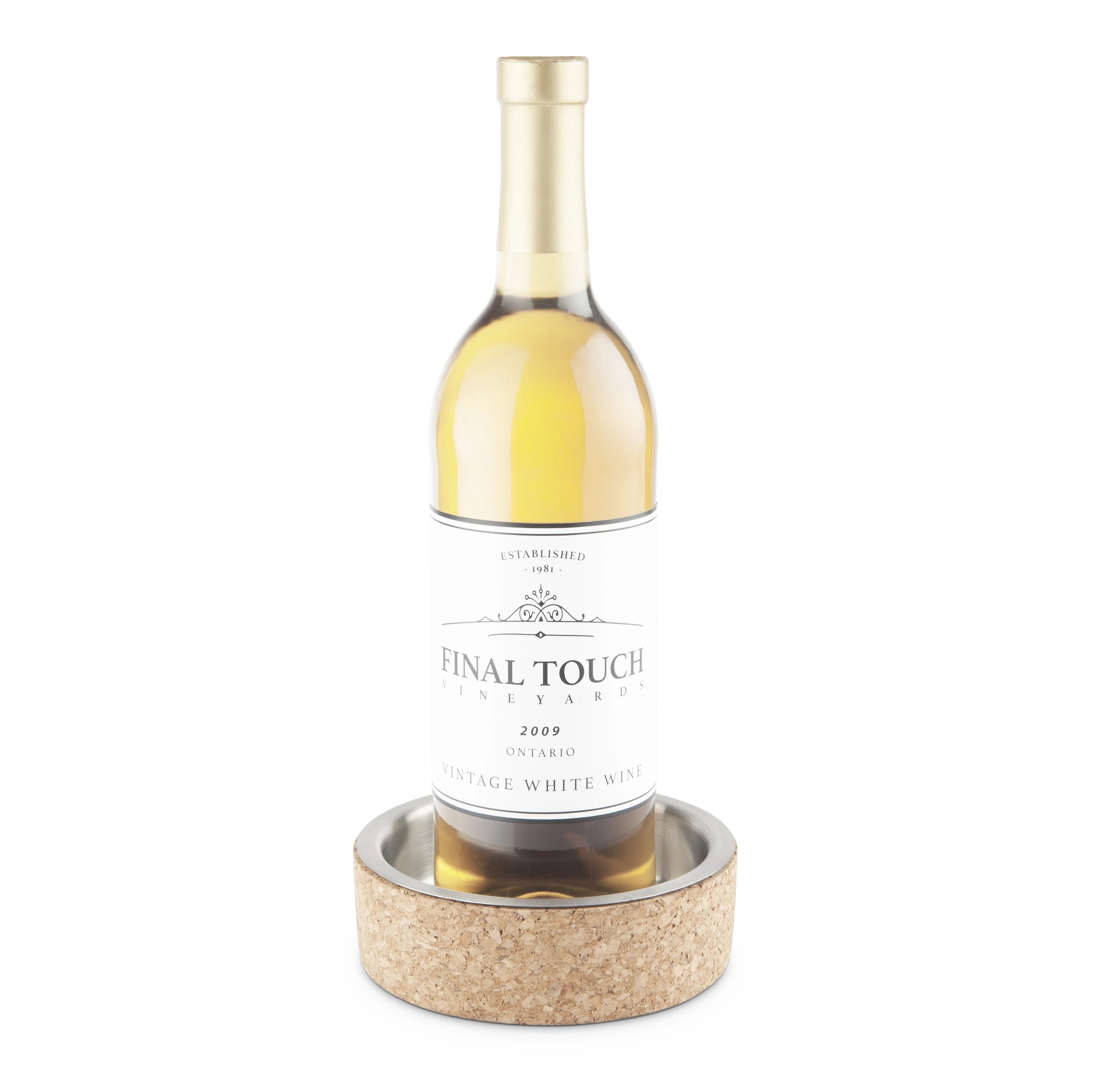 FINAL TOUCH HOLDER CORK & STAINLESS STEEL FTC60