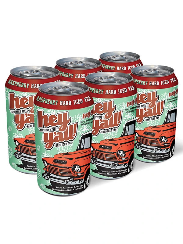 HEY YALL HARD ICED TEA RASPBERRY 341ML 6PK CAN @ Kelowna [1005960]