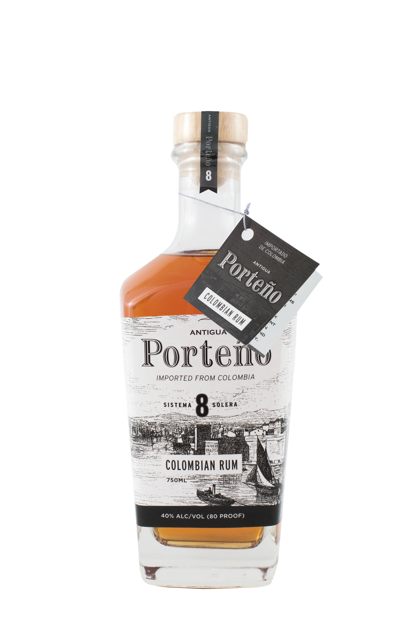 ANTIGUA PORTENO 8 COLOMBIAN RUM 750ML