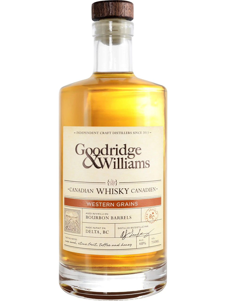 GOODRIDGE & WILLIAMS WESTERN GRAINS CANADIAN WHISKEY 750ML