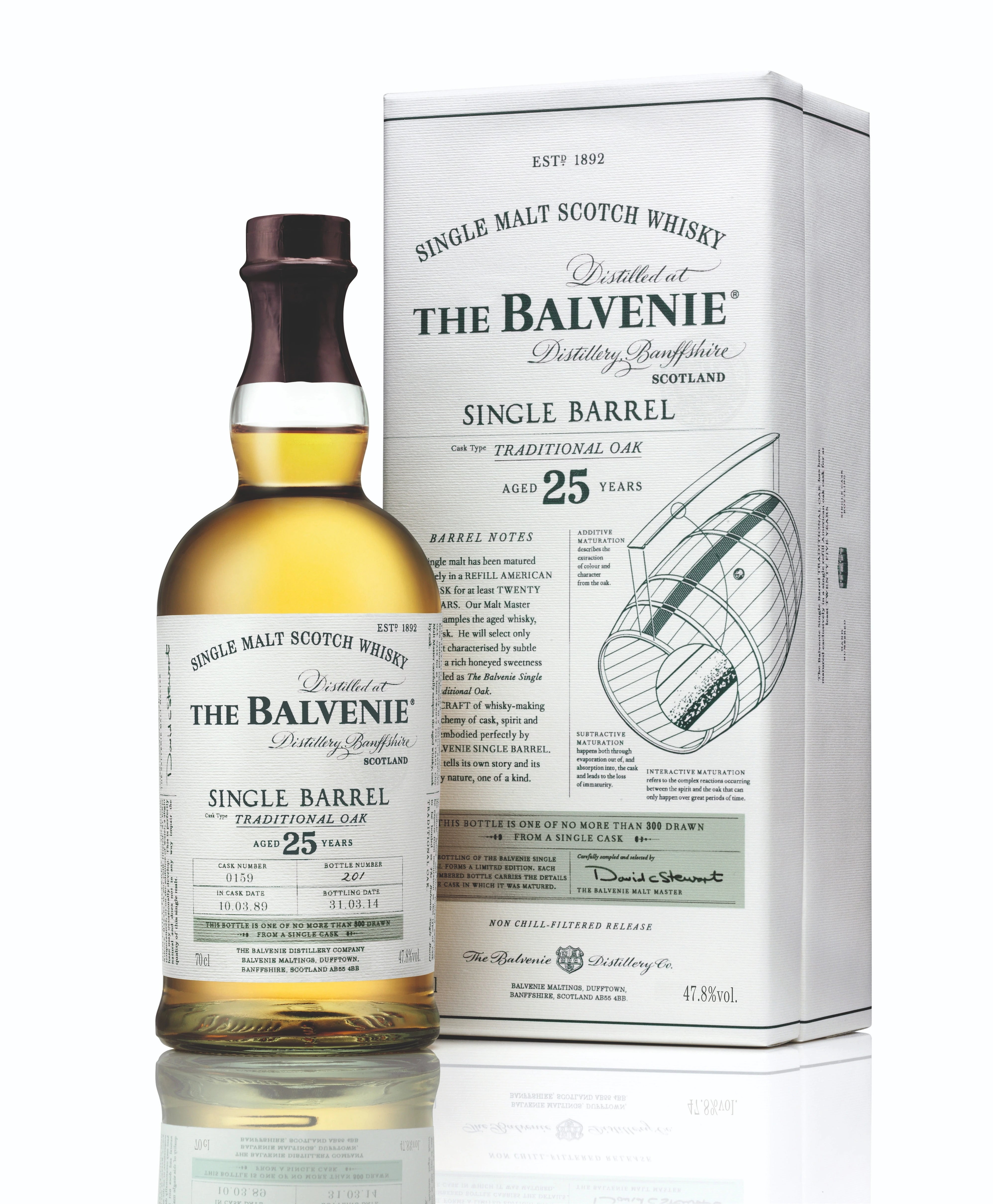 BALVENIE 25YR SINGLE BARREL WHISKY 700ML