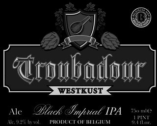TROUBADOUR WESTKUST IMPERIAL BLACK IPA 330ML BT