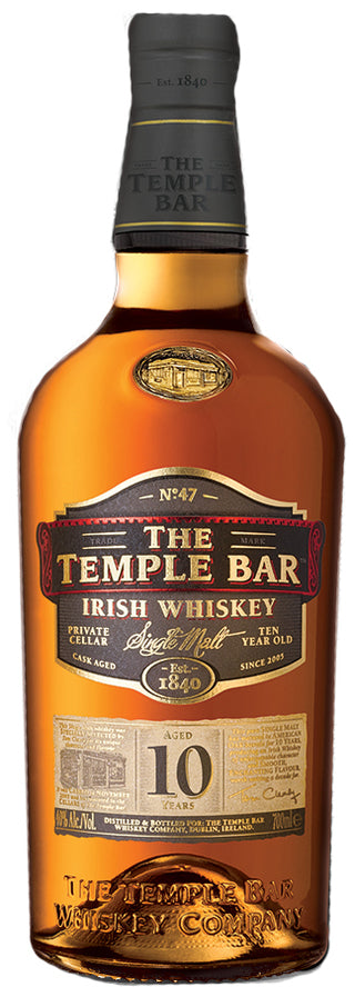 TEMPLE BAR SINGLE MALT 10 YR OLD IRISH WHISKEY 700ML