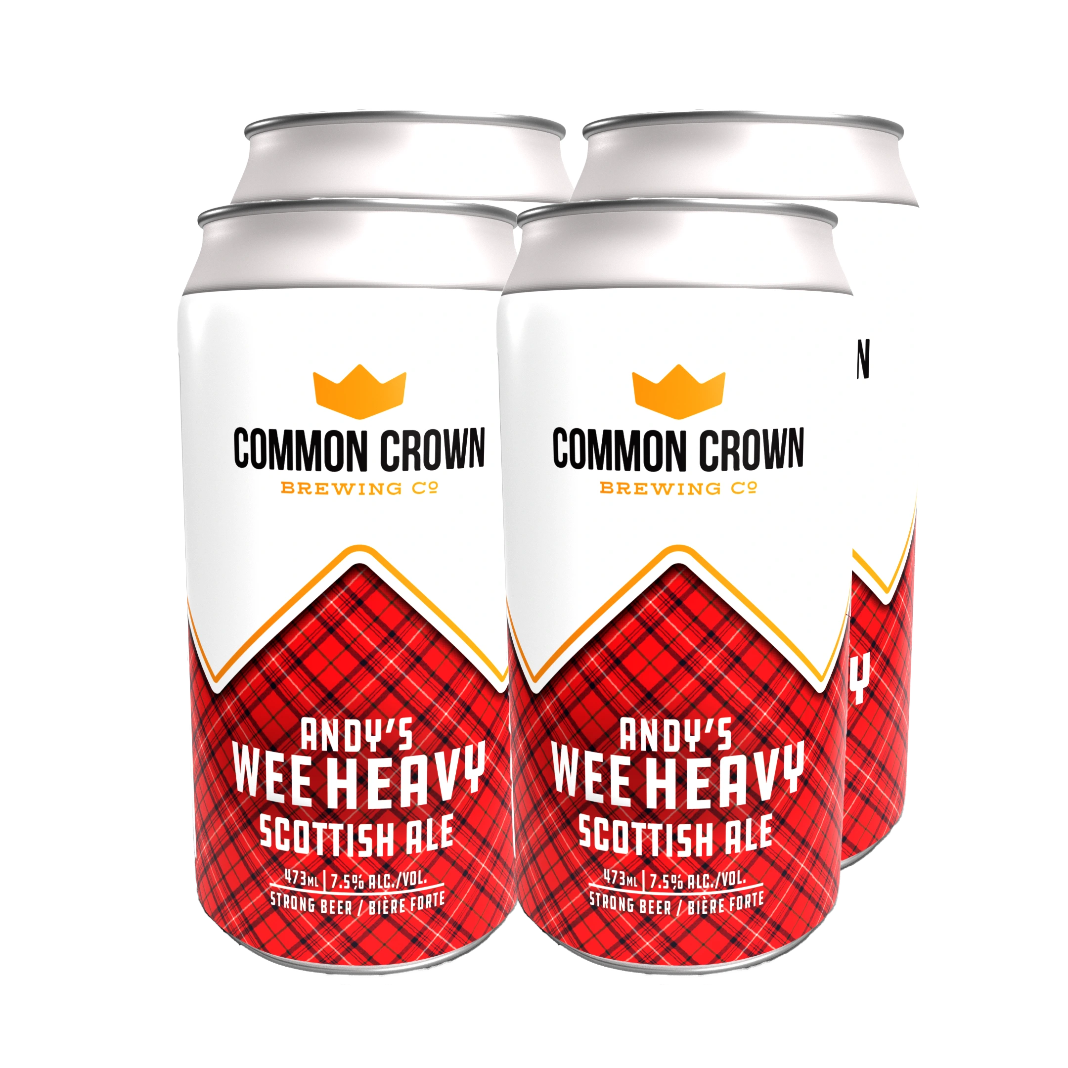 COMMON CROWN ANDYS WEE HEAVY SCOTTISH ALE 473ML 4PK CAN