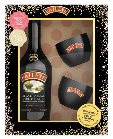 BAILEYS IRISH CREAM LIQUEUR 2 BOWL PACK 750ML GP