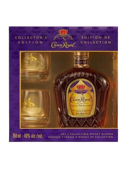 CROWN ROYAL CANADIAN WHISKY GLASS PACK 750ML