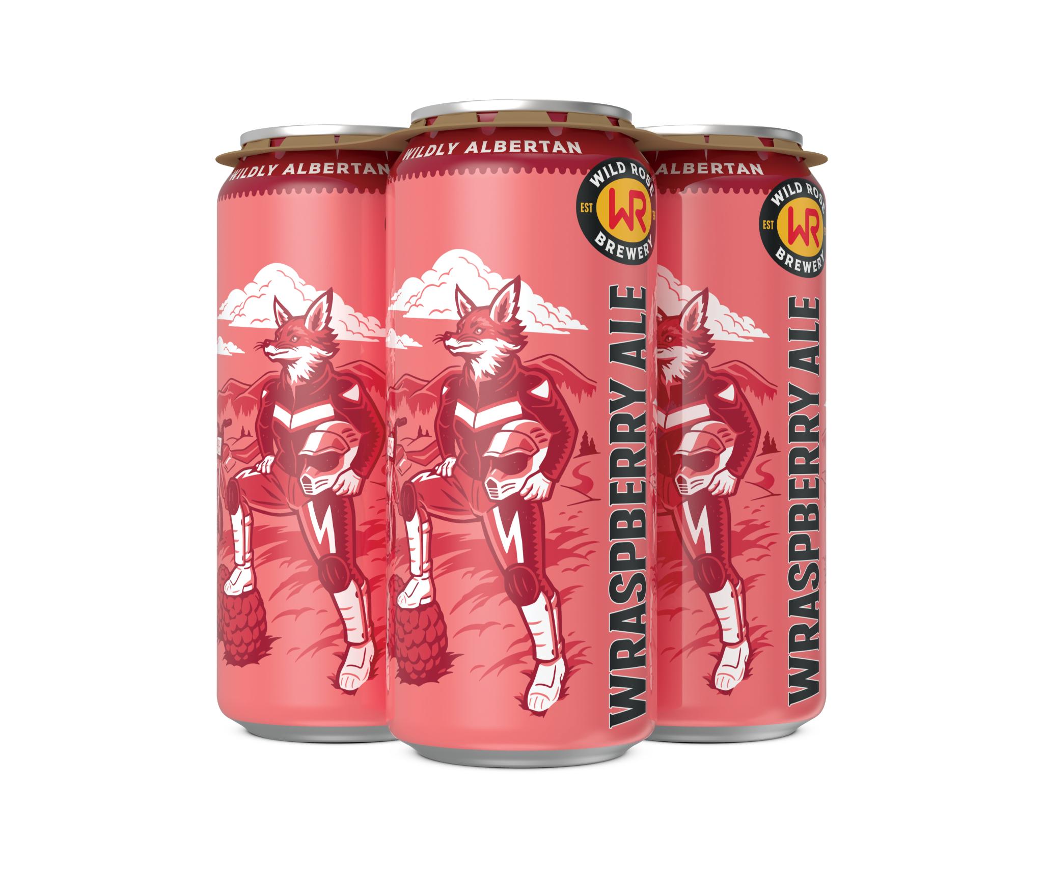 WILD ROSE WRASPBERRY ALE 473ML 4PK CAN