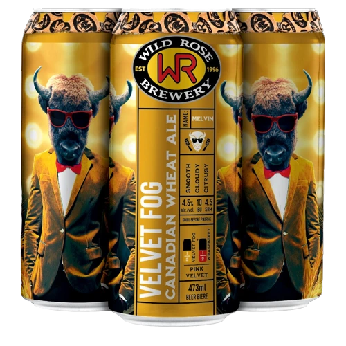 WILD ROSE VELVET FOG CANADIAN WHEAT ALE 473ML 4PK CAN