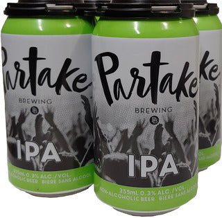 PARTAKE NON ALC IPA BEER 355ML 4PK CAN