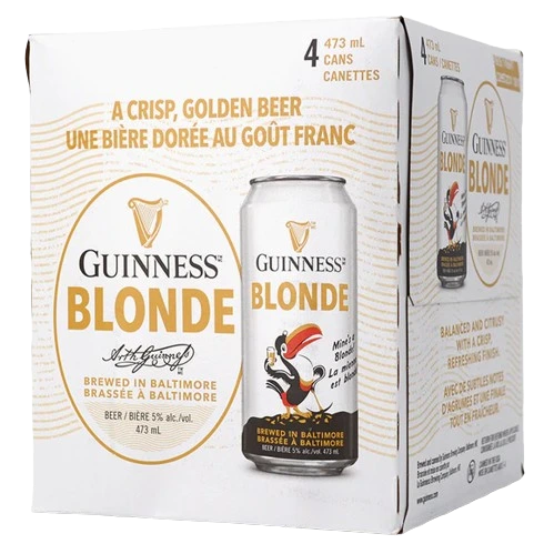 GUINNESS BLONDE AMERICAN LAGER 473ML 4PK CAN