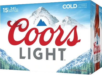 COORS LIGHT 341ML 15PK BT