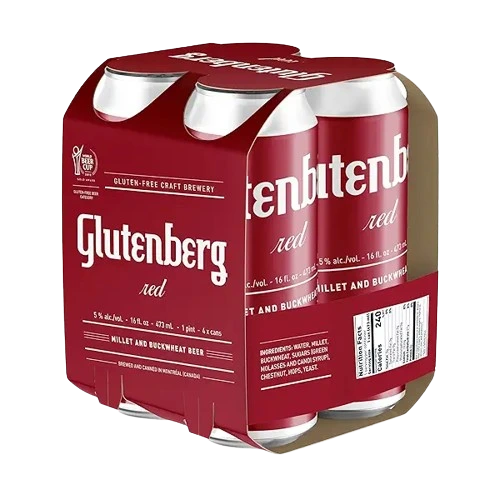 GLUTENBERG RED ALE 473ML 4PK CAN