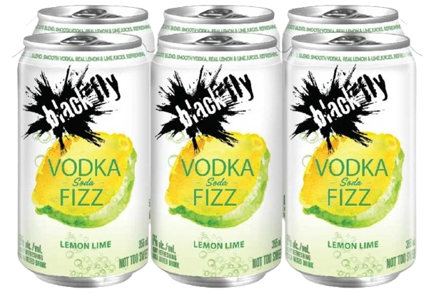 BLACK FLY VODKA SODA FIZZ LEMON LIME 355ML 6PK CAN