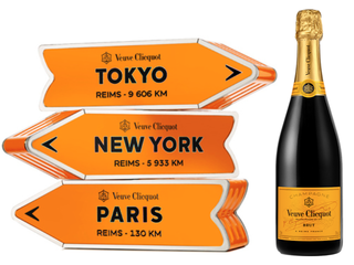 VEUVE CLICQUOT YELLOW LABEL BRUT ARROW GIFT BOX 750ML