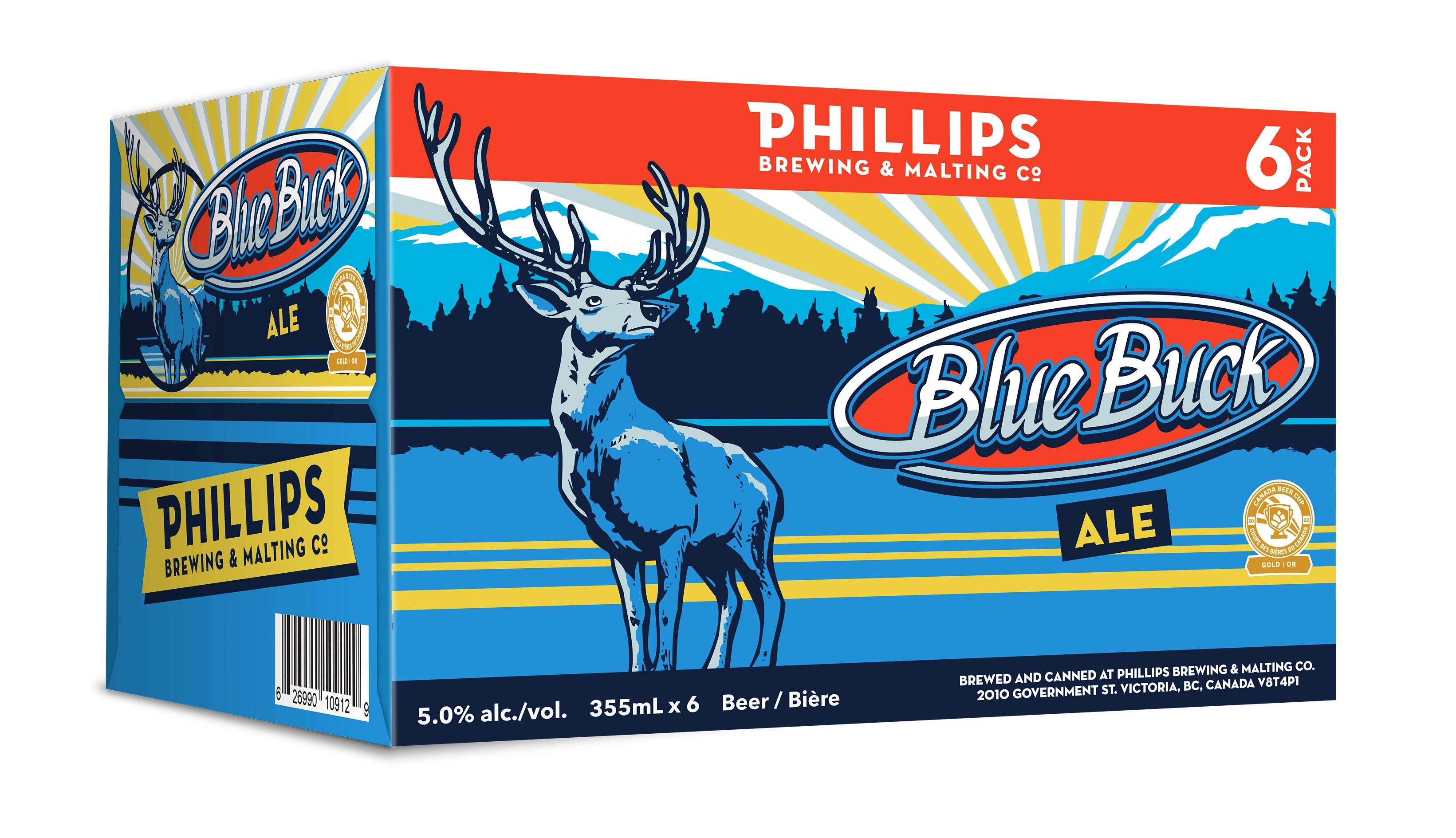 PHILLIPS BLUE BUCK ALE 355ML 6PK CAN
