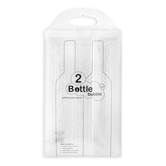 TRUE DOUBLE BOTTLE BUBBLE PROTECTOR WINE BAG