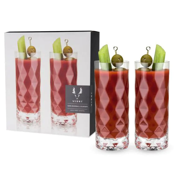 TRUE VISKI CACTUS HIGHBALL GEM CRYSTAL GLASS @ Kelowna [1008842]