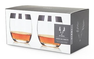 TRUE VISKI CHROME RIM TUMBLER SET