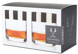 TRUE VISKI BRONZE RIM TUMBLER SET