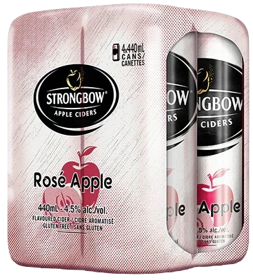 STRONGBOW CIDER ROSE 440ML 4PK CAN