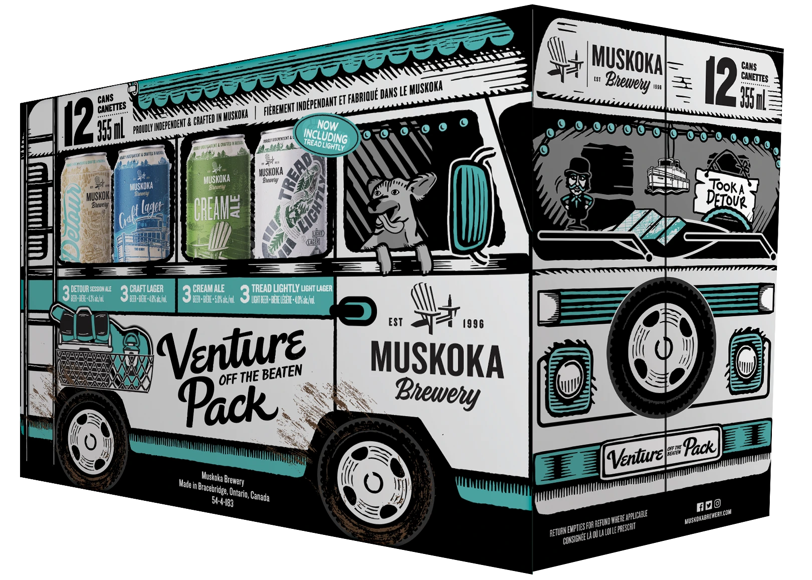 MUSKOKA VENTURE MIXER 355ML 12PK CAN
