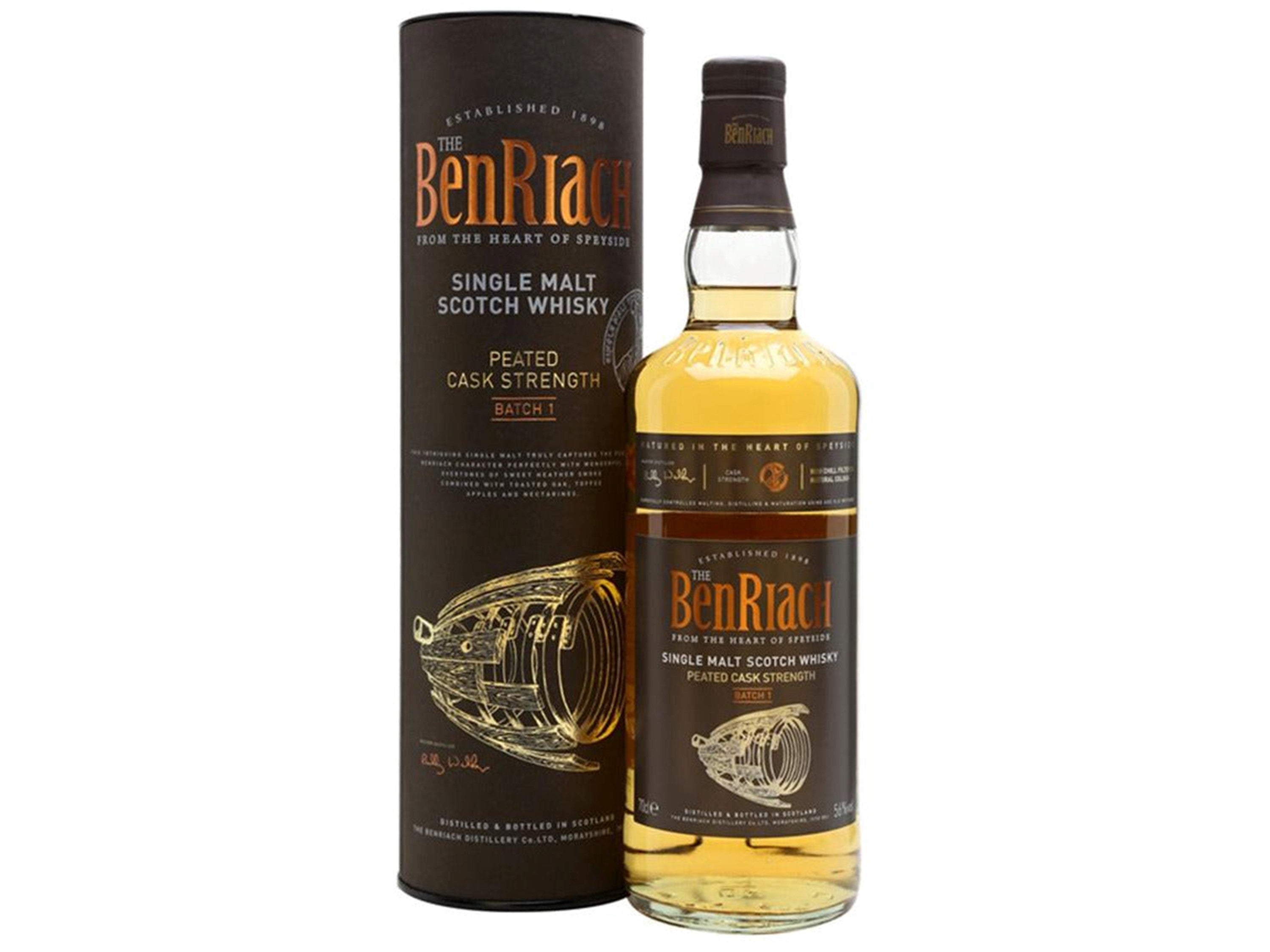 BENRIACH PEATED CASK STRENGTH BATCH  SCOTCH 700ML