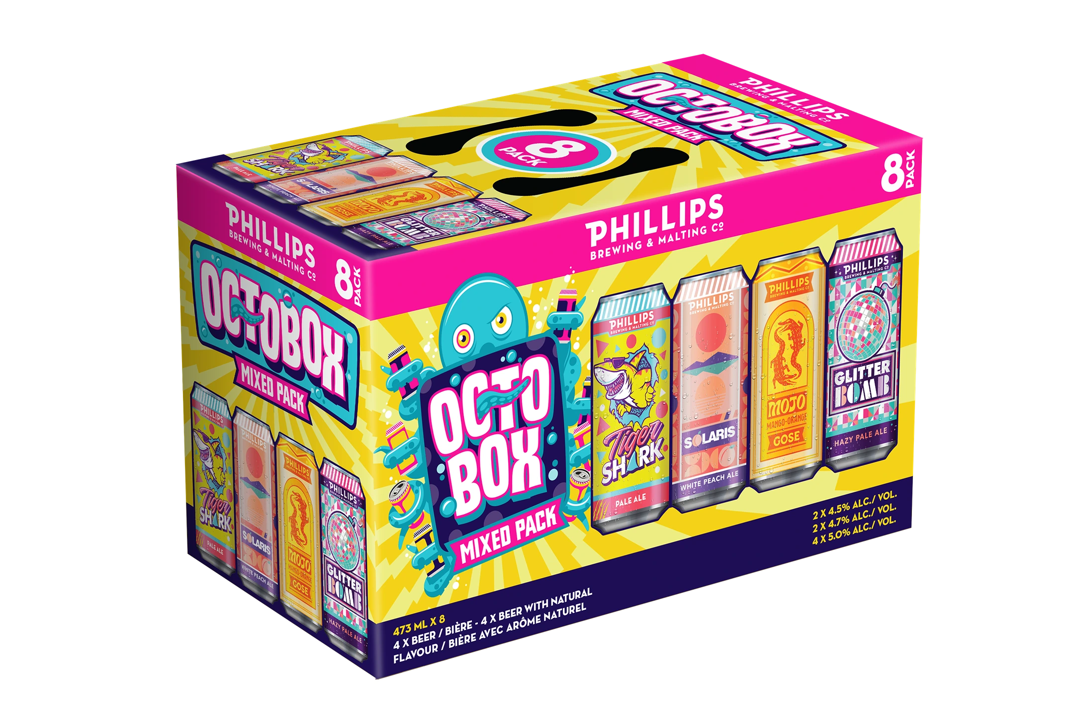 PHILLIPS OCTOBOX MIXER 473ML 8PK CAN