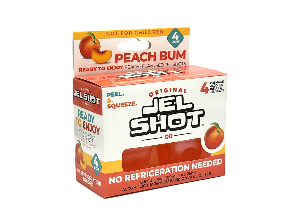 JEL SHOTS PEACH BUM 4 X 25ML CUP